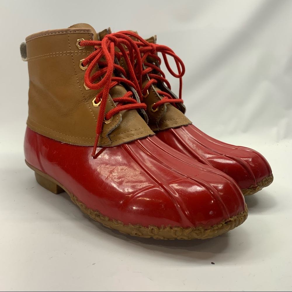 Vintage Igloo Cooler Brand Duck Boots Red Womens 10